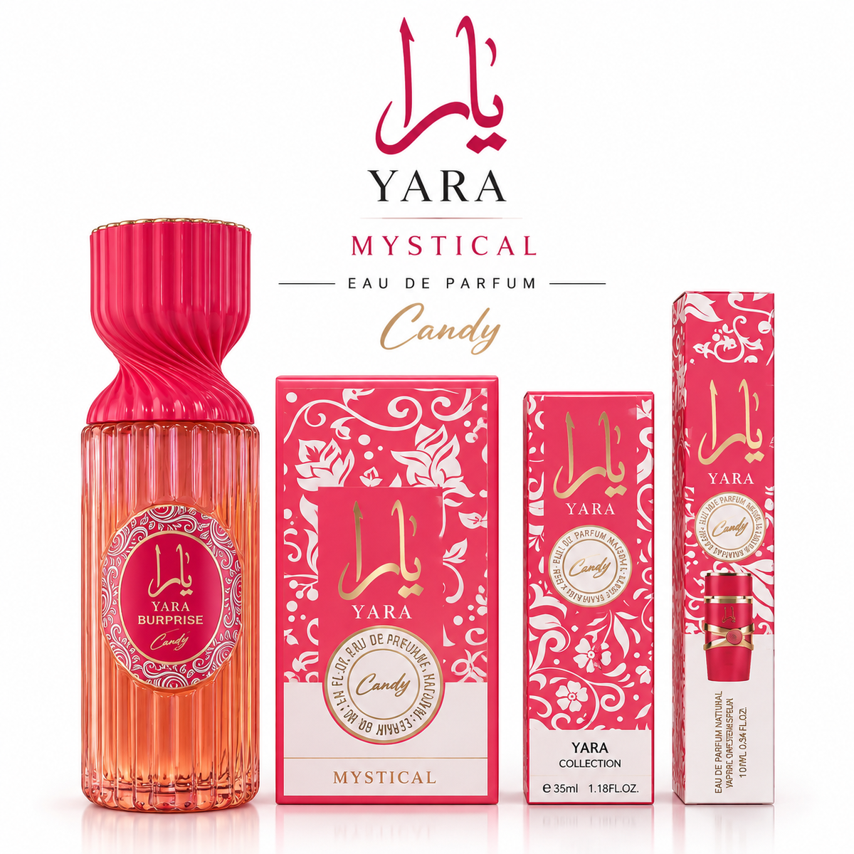 Lot parfum et brume Yara candy